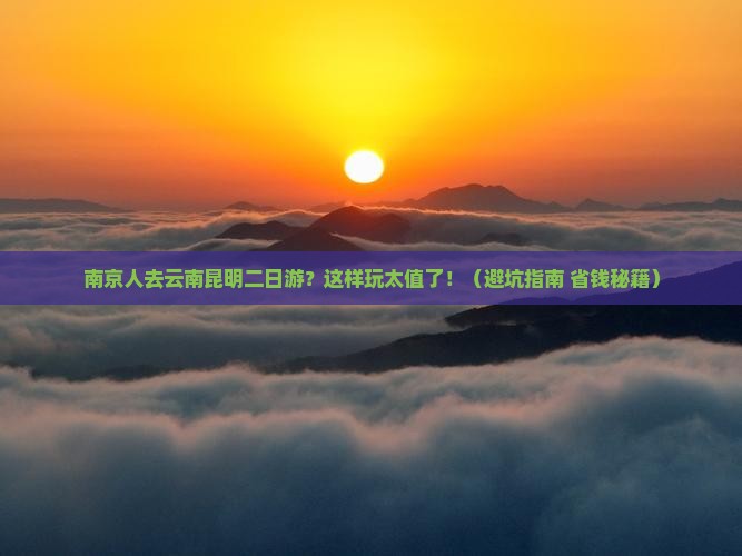 南京去云南昆明二日游