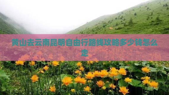 黄山去云南昆明自由行