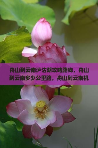 舟山到云南泸沽湖攻略