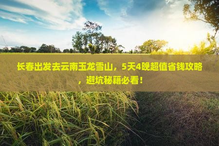 长春到云南玉龙雪山景点