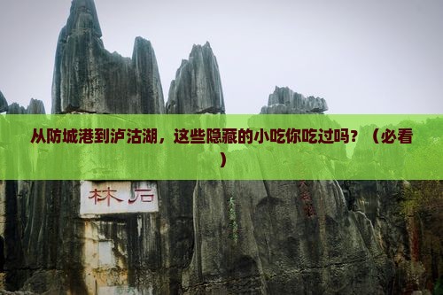 防城港到云南泸沽湖旅游小吃