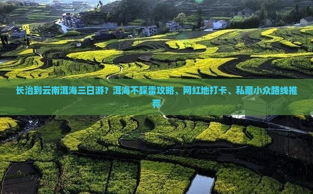 长治到云南洱海三日游
