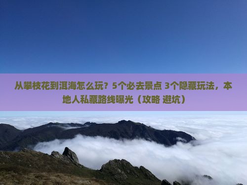 攀枝花去云南洱海哪里玩
