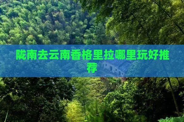 陇南去云南香格里拉哪里玩