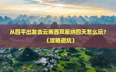 四平到云南西双版纳四日游