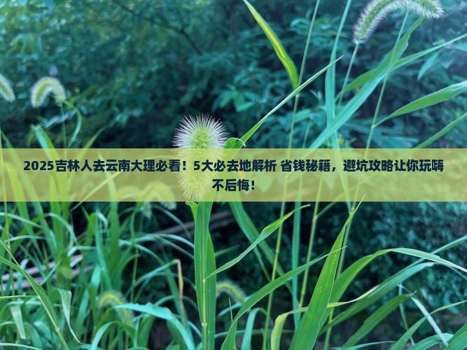 吉林去云南大理必去地