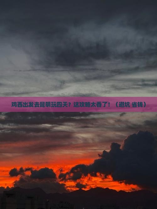 鸡西到云南昆明四日游