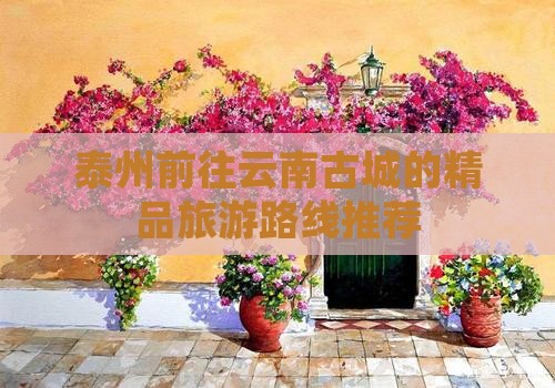 泰州前往云南古城的精品旅游路线推荐
