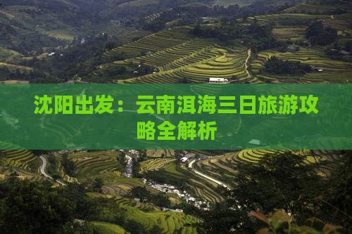 沈阳出发：云南洱海三日旅游攻略全解析