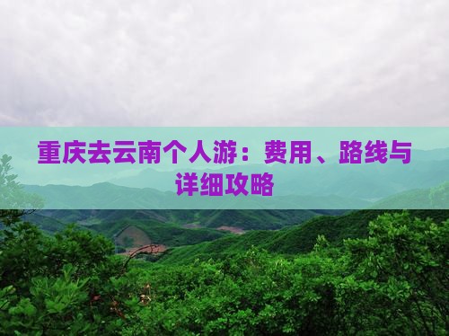 重庆去云南个人游：费用、路线与详细攻略