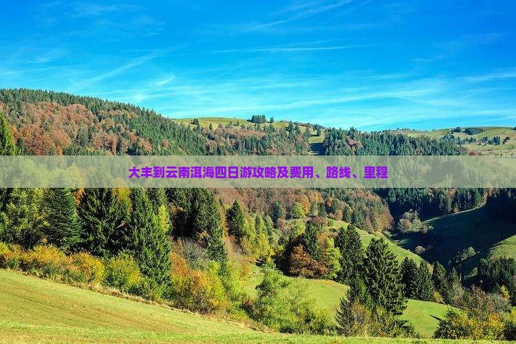 大丰到云南洱海四日游