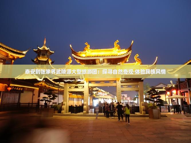泰安到张家界武陵源大型旅游团：探寻自然奇观·体验民族风情