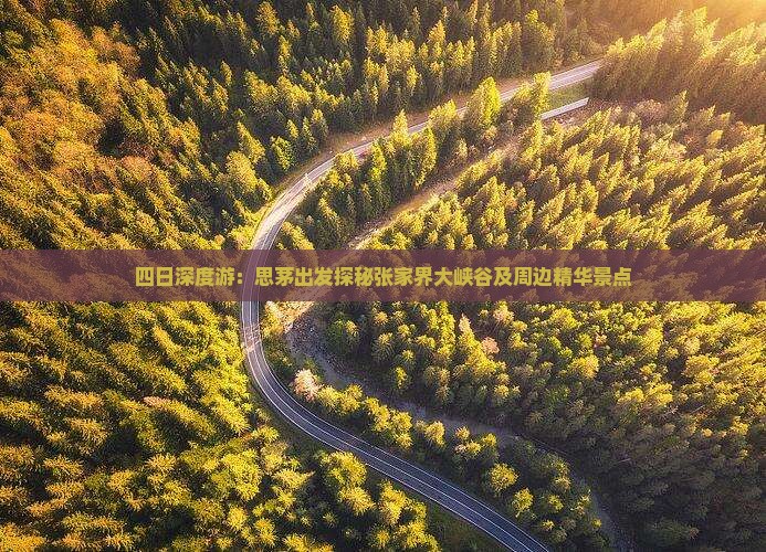 四日深度游：思茅出发探秘张家界大峡谷及周边精华景点