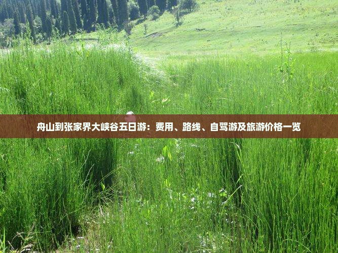 舟山到张家界大峡谷五日游：费用、路线、自驾游及旅游价格一览