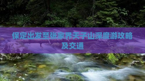 保定出发至张家界天子山深度游攻略及交通