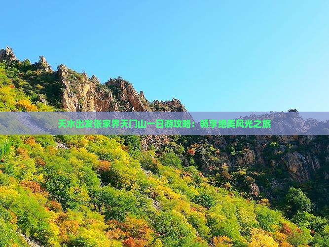 天水出发张家界天门山一日游攻略：畅享绝美风光之旅