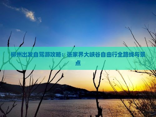 柳州出发自驾游攻略：张家界大峡谷自由行全路线与景点