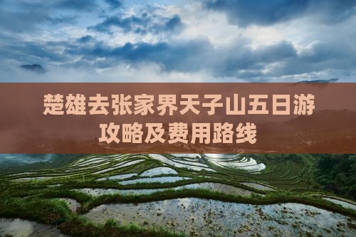 楚雄去张家界天子山五日游攻略及费用路线