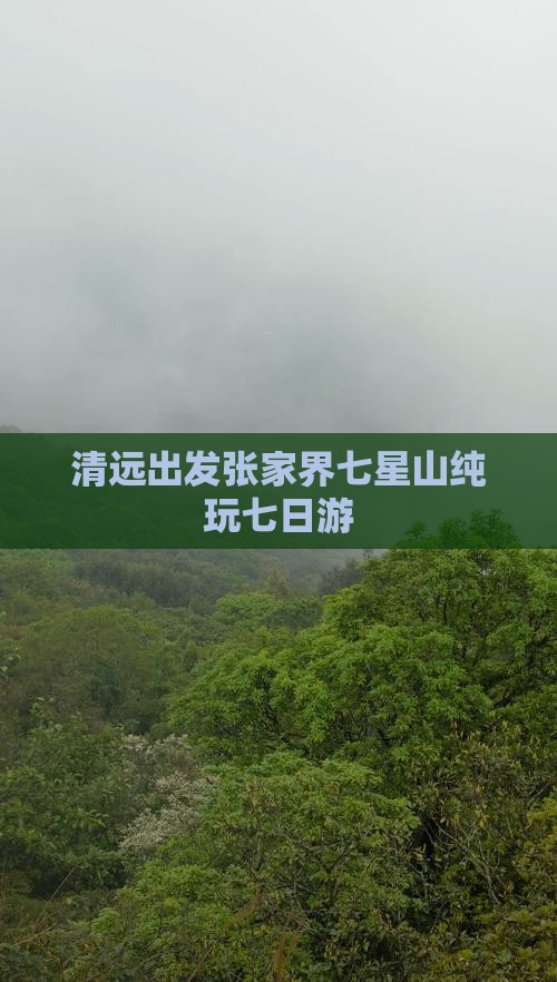 清远出发张家界七星山纯玩七日游