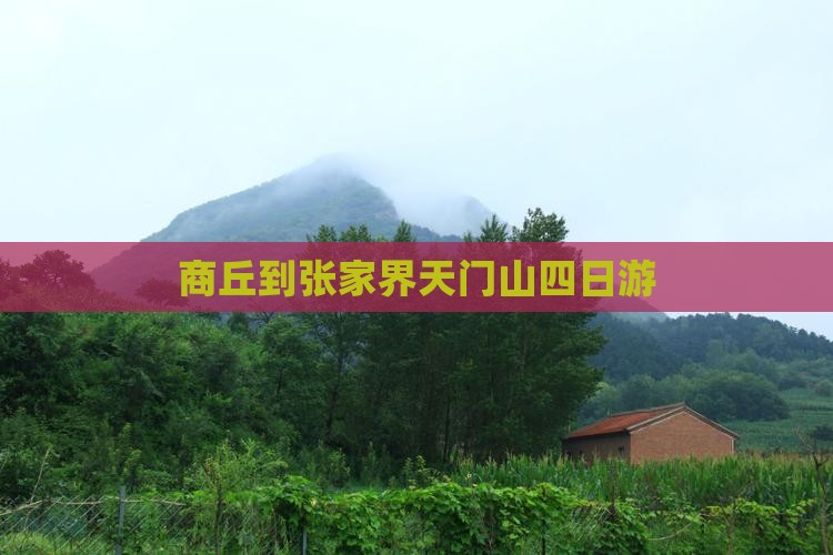 商丘到张家界天门山四日游