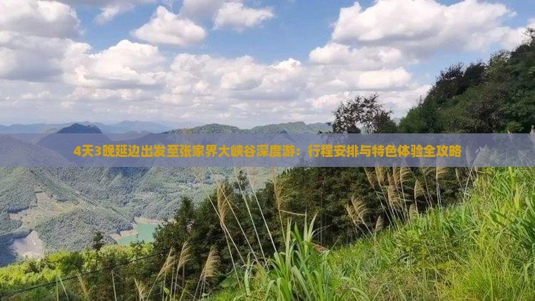 4天3晚延边出发至张家界大峡谷深度游：行程安排与特色体验全攻略