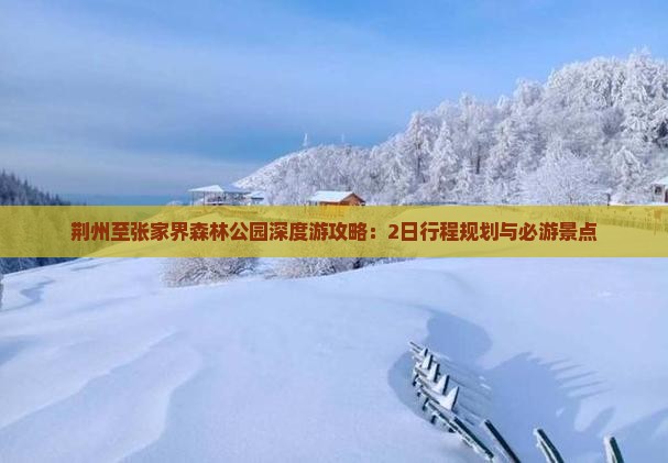 荆州至张家界森林公园深度游攻略：2日行程规划与必游景点