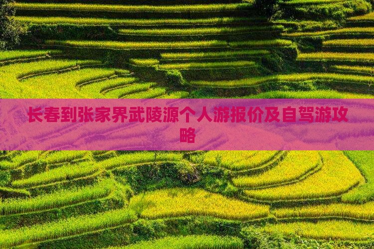 长春到张家界武陵源个人游报价及自驾游攻略