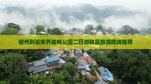 德州到张家界森林公园二日游精品旅游路线推荐