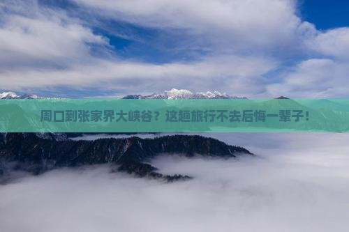 周口到张家界大峡谷必去地