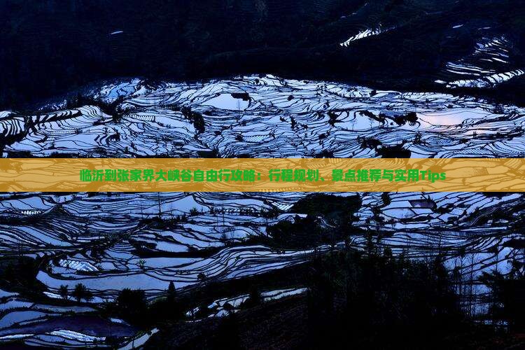 临沂到张家界大峡谷自由行攻略：行程规划、景点推荐与实用Tips