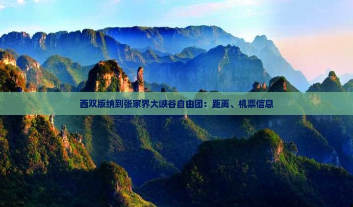 西双版纳到张家界大峡谷自由团：距离、机票信息