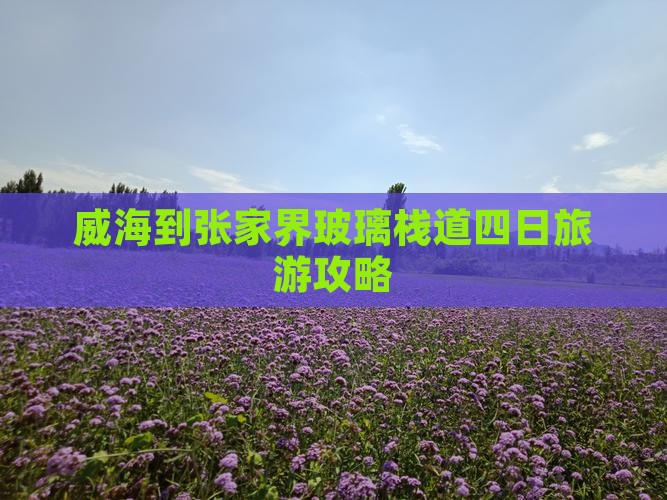 威海到张家界玻璃栈道四日旅游攻略