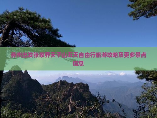 苏州出发张家界天子山五天自由行旅游攻略及更多景点信息