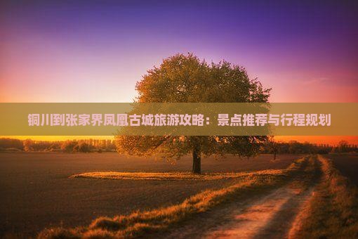 铜川到张家界凤凰古城旅游攻略：景点推荐与行程规划
