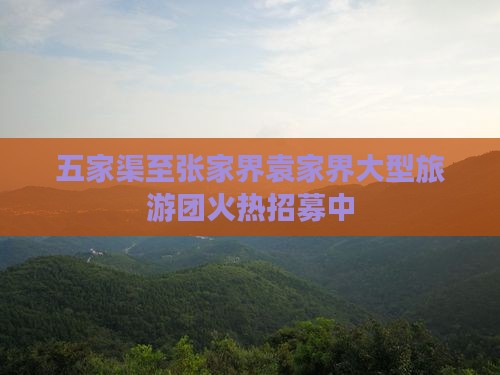 五家渠至张家界袁家界大型旅游团火热招募中