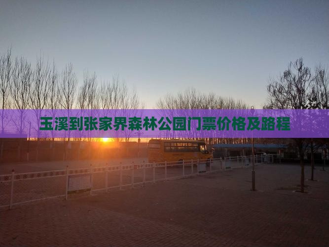 玉溪到张家界森林公园门票价格及路程