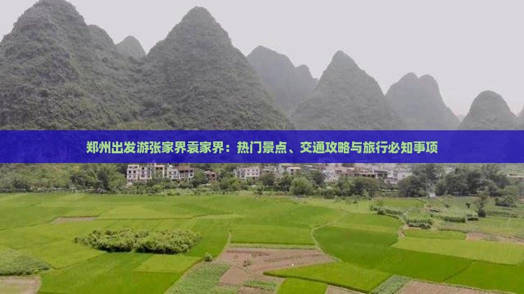 郑州出发游张家界袁家界：热门景点、交通攻略与旅行必知事项