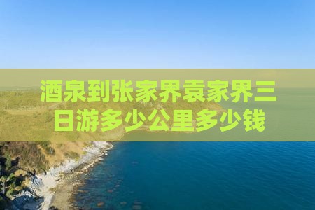 茶泉到张家界袁家界三日游多少公里多少钱