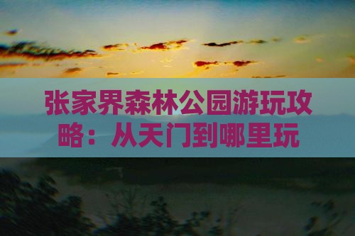 张家界森林公园游玩攻略：从天门到哪里玩