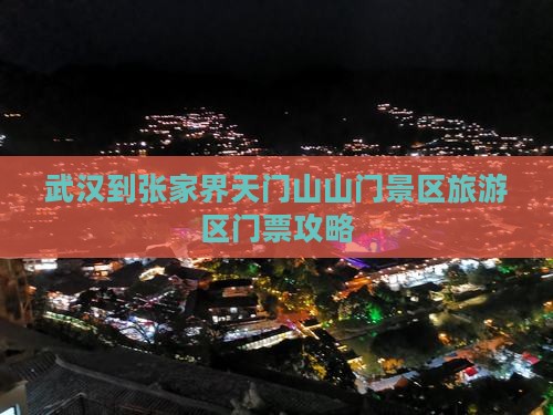 武汉到张家界天门山山门景区旅游区门票攻略