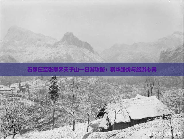 石家庄至张家界天子山一日游攻略：精华路线与旅游心得