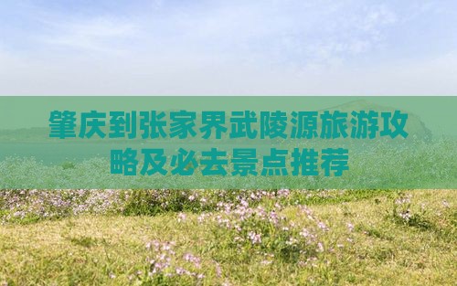 肇庆到张家界武陵源旅游攻略及必去景点推荐