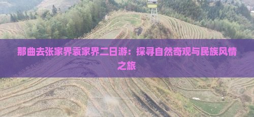 那曲去张家界袁家界二日游：探寻自然奇观与民族风情之旅