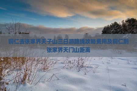 铜仁去张家界天子山三日游