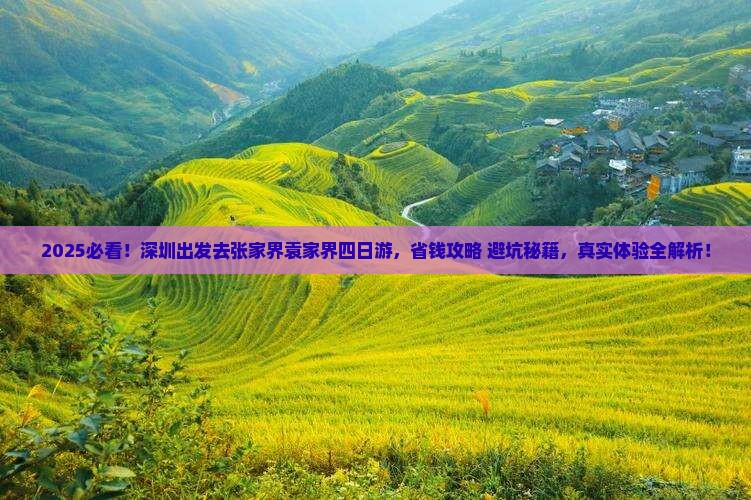 深圳到张家界袁家界四日游