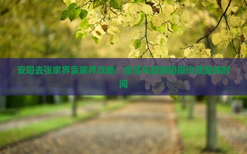 安阳去张家界袁家界攻略：自驾与旅游团报价及路线时间