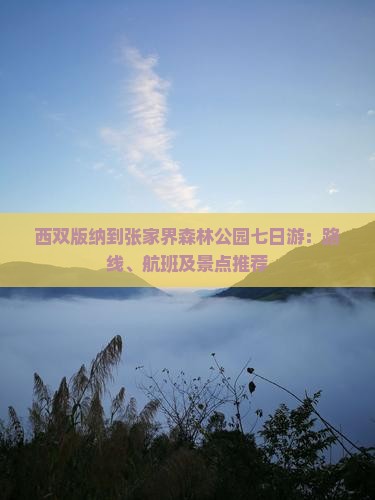 西双版纳到张家界森林公园七日游：路线、航班及景点推荐