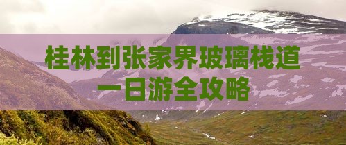 桂林到张家界玻璃栈道一日游全攻略