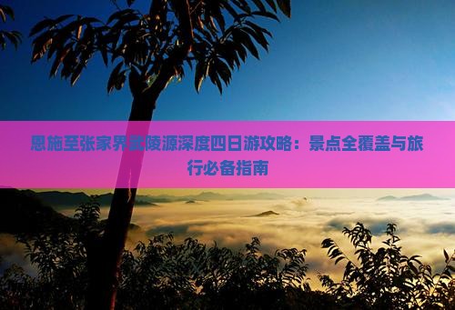恩施至张家界武陵源深度四日游攻略：景点全覆盖与旅行必备指南