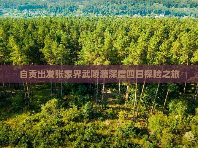 自贡出发张家界武陵源深度四日探险之旅